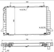 NRF 50529 - RADIADOR AUDI 80