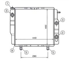 NRF 507334 - RADIADOR RENAULT 11 82- METALICO