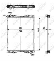 NRF 509743 - RADIADOR SCANIA PL/AL