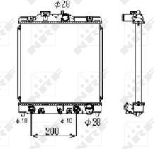 NRF 516356 - RADIADOR HONDA CIVIC- CRX