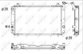 NRF 516860 - RADIADOR NISSAN SUNNY II