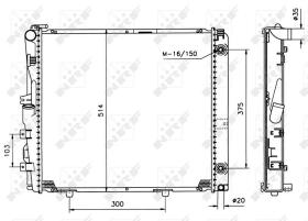 NRF 526573 - RADIADOR MERCEDES W124 260-300