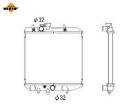 NRF 53290 - RADIADOR DAIHATSU CHARADE