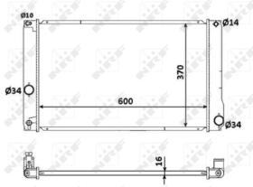 NRF 53926 - RADIADOR TOYOTA PRIUS -AURIS HYBRID.