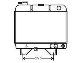 NRF 57101 - RADIADOR PEUGEOT 204-304-504-COBRE