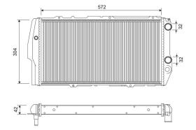 NISSENS 60380 - RADIADOR AUDI 100