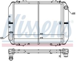 NISSENS 62950 - RADIADOR NISSAN VANETTE