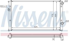 NISSENS 65243 - RADIADOR VW PASSAT DIESEL 88-