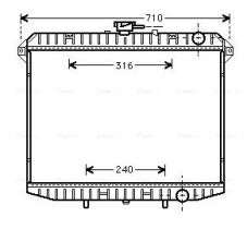 AVA QUALITY DN2143 - RADIADOR NISSAN TERRANO II 2.4