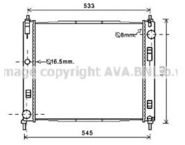 AVA QUALITY DN2385 - RADIADOR NISSAN JUKE 1.5DCI