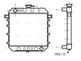 AVA QUALITY OL2024 - RADIADOR OPEL ASCONA/MANTA METALICO