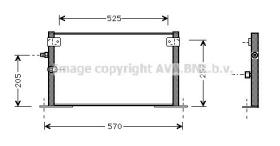 AVA QUALITY TO5265 - CONDENSADOR TOYOTA HILUX LN165