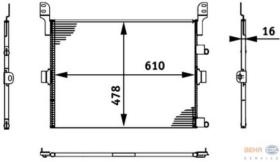 BEHR HELLA SERVICE 8FC351317661 - CONDENSADOR VOLVO FE-RENAULT TRUCK