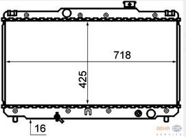 BEHR HELLA SERVICE 8MK376707511 - RADIADOR TOYOTA CAMRY