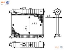 BEHR HELLA SERVICE 8MK376710271 - RADIADOR MERCEDES W202