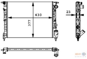 BEHR HELLA SERVICE 8MK376717271 - RAD. RENAULT 21 / CLIO I