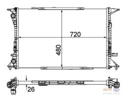 BEHR HELLA SERVICE 8MK376753491 - RAD. AUDI A4 / A5 / Q5