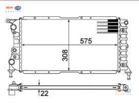 BEHR HELLA SERVICE 8MK376767511 - RADIADOR FIAT PUNTO 1.4GT