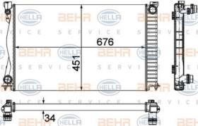 BEHR HELLA SERVICE 8MK376790104 - RADIADOR AUDI A6 TDI