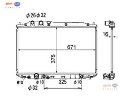 BEHR HELLA SERVICE 8MK376790481 - RAD. HONDA CIVIC VII 2005-