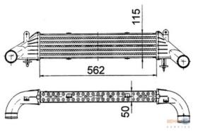 BEHR HELLA SERVICE 8ML376724161 - INTERCOOLER MB SLK (R170)