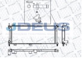 JDEUS RA0110880 - RADIADOR FIAT PANDA