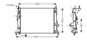 AVA QUALITY FD2368 - RADIADOR FOCUS C-MAX 1.6 I-A/C 10/03-