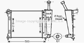 AVA QUALITY LC2099 - RADIADOR LANCIA YPSILON