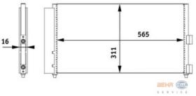 BEHR HELLA SERVICE 8FC351301714 - CONDENSADOR FIAT PUNTO II