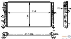 BEHR HELLA SERVICE 8MK376711211 - RADIADOR RENAULT LAGUNA