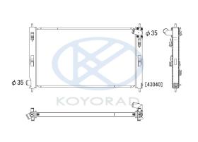 KOYO PL032037 - RAD. MITSUBISHI / PSA OUTLANDER 2.0 DiDPF * 11/06-