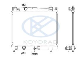 KOYO PL011954 - RADIADOR TOYOTA YARIS