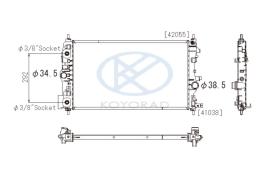 KOYO PL462708 - Rad. Opel Astra J 1.4 / 1.6 Turbo Aut. 10/09-