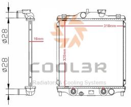 R.D. HD003 - RAD. HONDA LOGO A/T