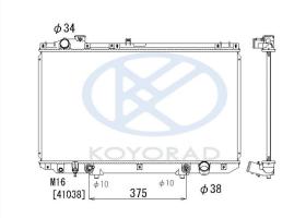 KOYO PL010334T - RADIADOR TOYOTA LEXUS 300 A/T