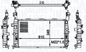 MAGNETI MARELLI BM1558 - RADIADOR OPEL MERIVA A