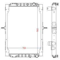 R.D. IV035 - RADIADOR IVECO KERAX-(968X708X53) - METALICO