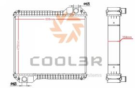 R.D. JB516 - RADIADOR JCB - 470X608X104