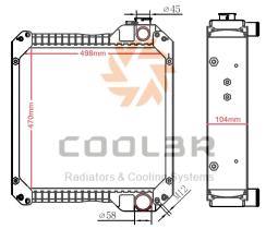 R.D. CS601 - RADIADOR CASE 580 PL/AL