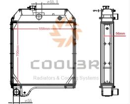 R.D. PK004 - RADIADOR GENERADOR Perkins / Caterpillar / Atlas Copco