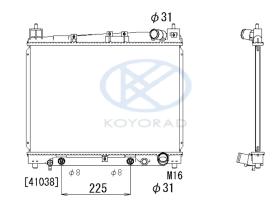 KOYO PL010863 - RAD. TOYOTA YARIS 1.3 AUT. 99-