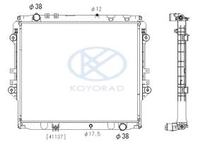 KOYO PL013297R - RADIADOR TOYOTA HILUX VIII `15-