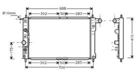 R.D. DW252 - RADIADOR DAEWOO LANOS A/T