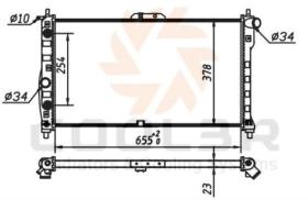 R.D. DW648 - RADIADOR DAEWOO NUBIRA A/T