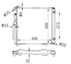 R.D. ME258 - RADIADOR MERCEDES W126  260-300