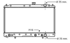 R.D. MT274 - RADIADOR MITSUBISHI LANCER A/T