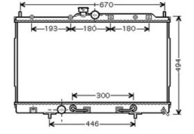 R.D. MT594 - RADIADOR MITSUBISHI OUTLANDER A/T