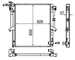 R.D. MT203 - RADIADOR MITSUBISHI L200 2.5 DID ´05-