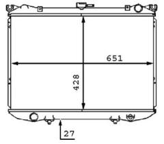 R.D. DN349 - RADIADOR NISSAN TERRANO I 2.7TD METALICO
