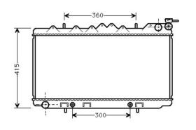 R.D. DN498 - RADIADOR NISSAN PRIMERA 1.6 A/T
